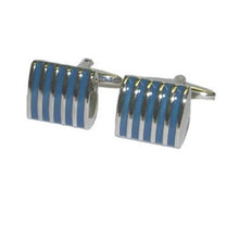 Manchetknopen Halve Cilinder Blauw