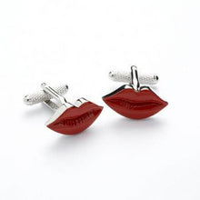 Manchetknopen rode lippen red lips