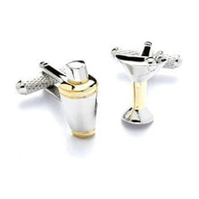 Manchetknopen shaker en glas