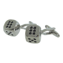 dobbelsteen chrome manchetknopen