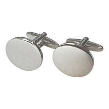 Gegraveerde Ovale Manchetknopen 100% Zilver